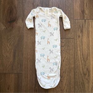 Aden+Anais Comfort Knit Gown in Print Jungle Jammin Size 0-3 Months